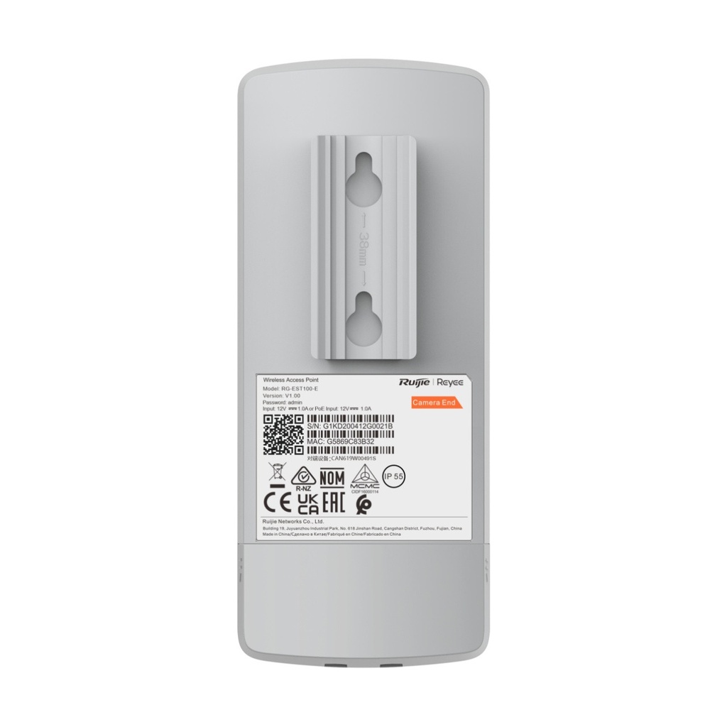 Ruijie Reyee RG-EST100-E, 2.4GHz Dual-Stream 500m Wireless Bridge (Pre-Paired Pack)