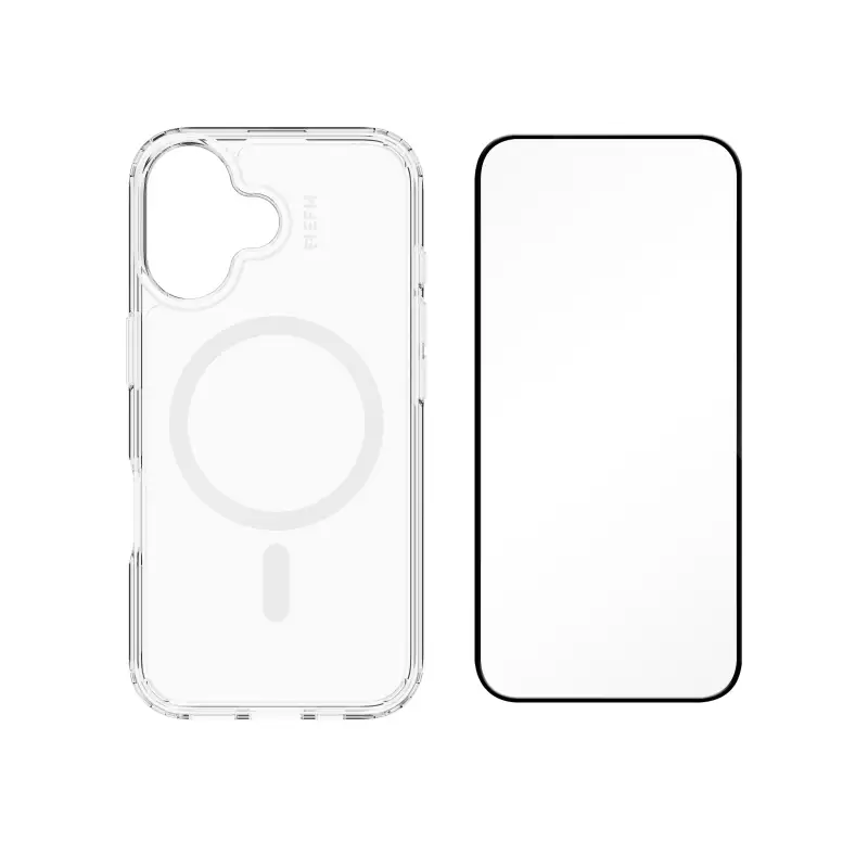 EFM Zurich MagSafe + Screen Protector Bundle suits iPhone 16 - Clear