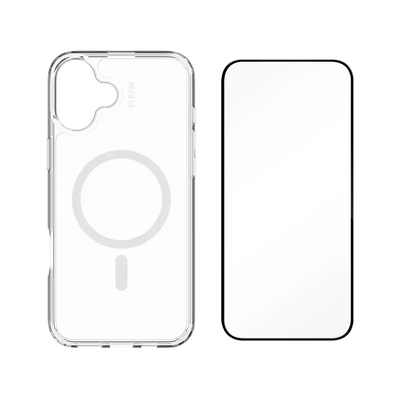 EFM Zurich MagSafe + Screen Protector Bundle suits iPhone 16 Plus - Clear