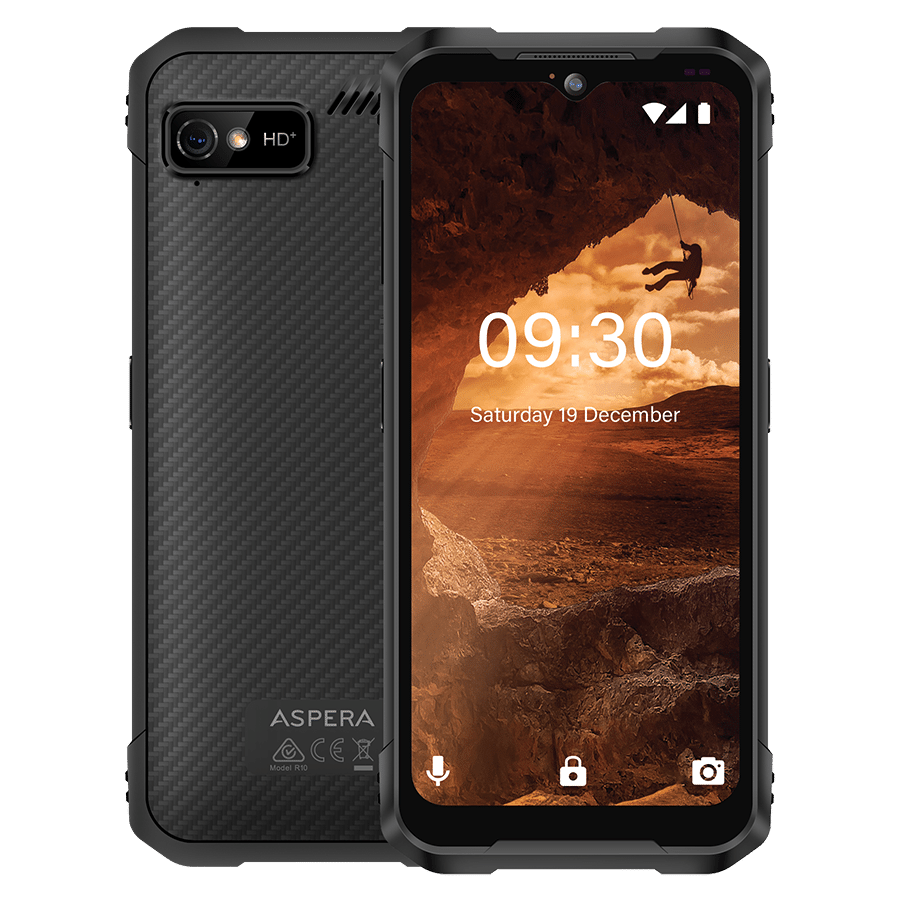 Aspera R10 Rugged 64GB 6.52" Smartphone - Black (UNLOCKED)