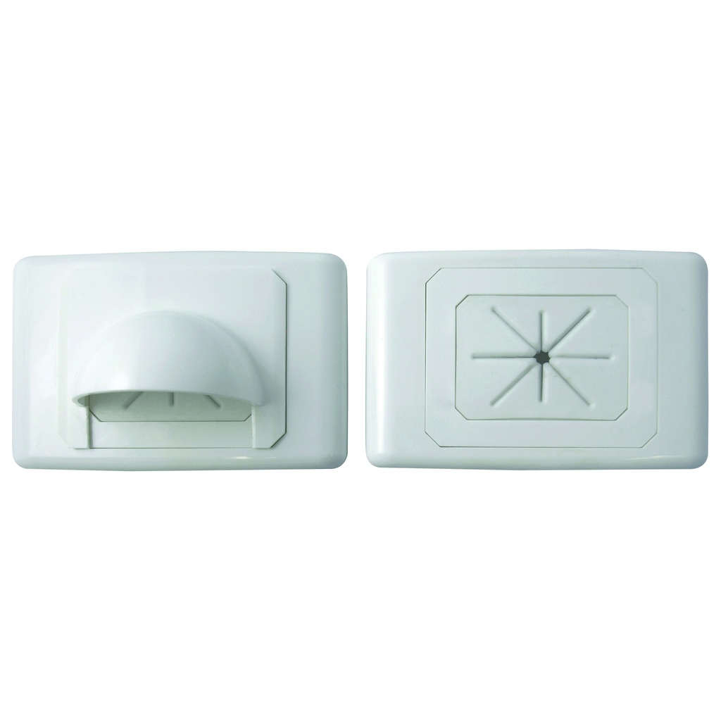 Large Bullnose Outlet Plate - White