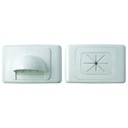 Large Bullnose Outlet Plate - White