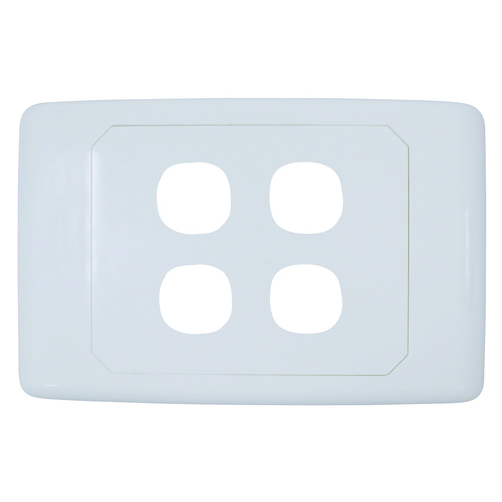 Matchmaster 4 Way Outlet Plate w/3 Blank Inserts