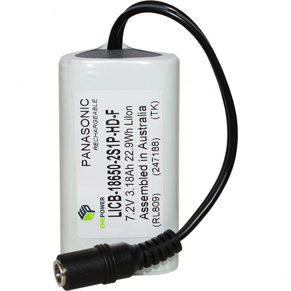 7.2V 3.18Ah high drain LiIon battery w/2.1mm DC jack