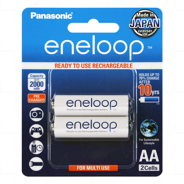 Eneloop Rechargeable AA Batteries - 2 Pack