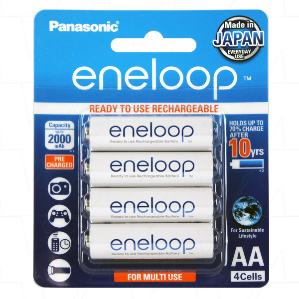 Eneloop Rechargeable AA Batteries - 4 Pack