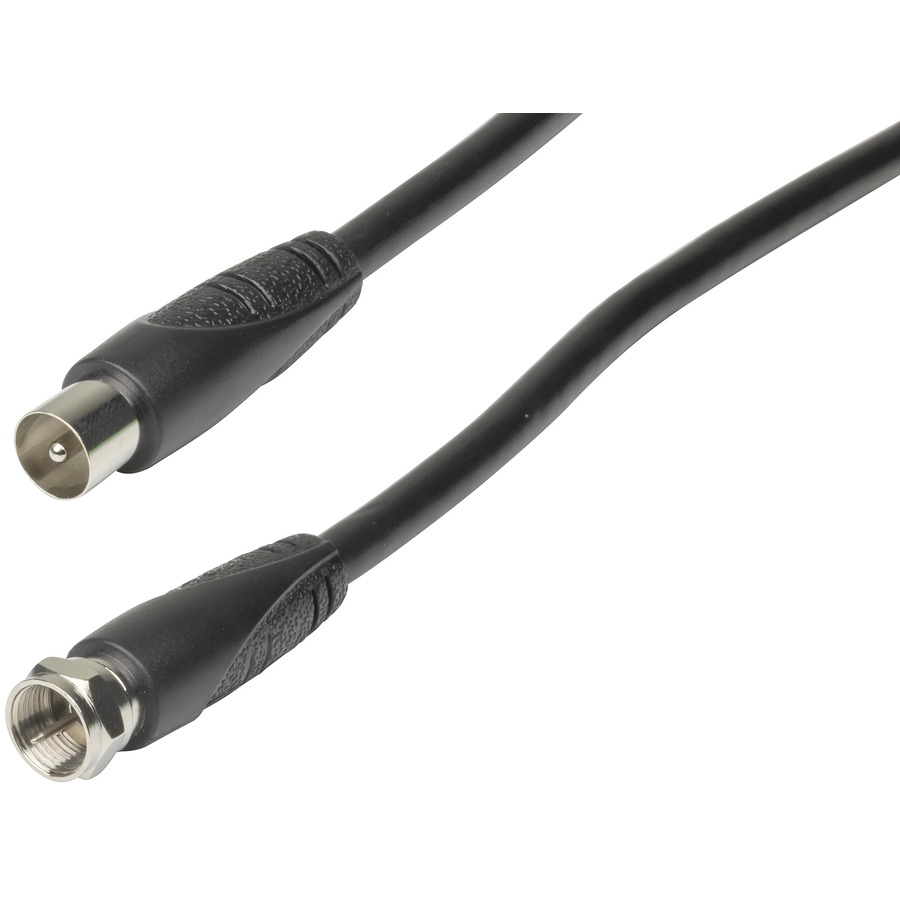 1.5m TV Antenna Lead - F Plug to TV Coaxial Plug