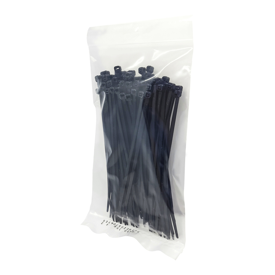 100mm Black Cable Ties - Pk.100