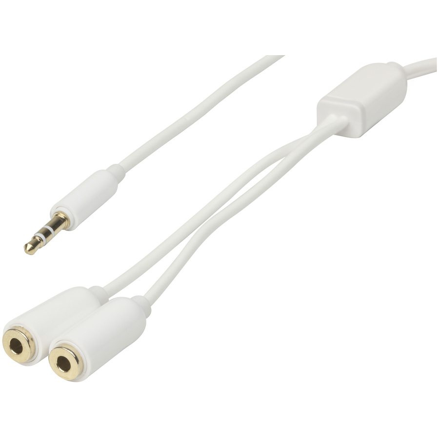 3.5mm Stereo Plug to 2x 3.5mm Stereo Socket - 0.2m