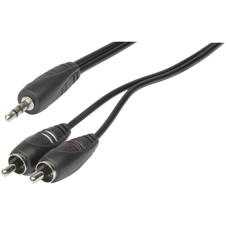 3.5mm Stereo Plug to 2x RCA Plugs Audio Cable - 1.5m