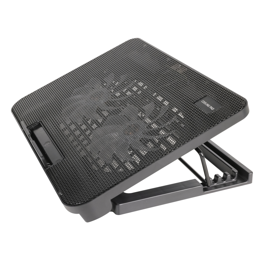 Black Dual Fan Cooling Pad for Laptops