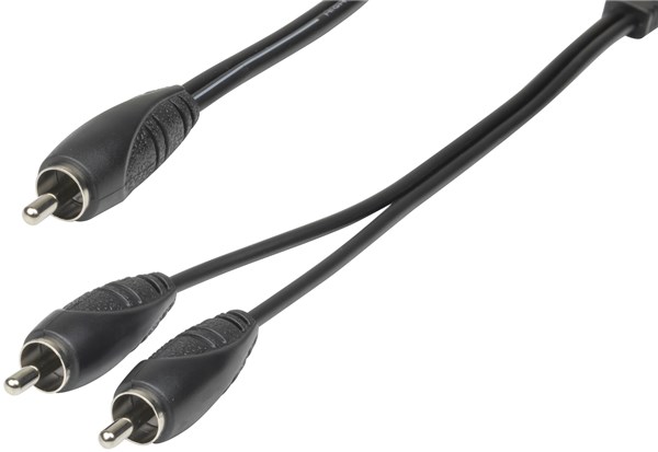 RCA Plug to 2 x RCA Plugs Audio Cable - 1.5m