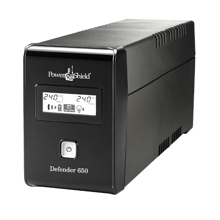 PowerShield Defender 650VA/390W Line Interactive UPS w/AVR