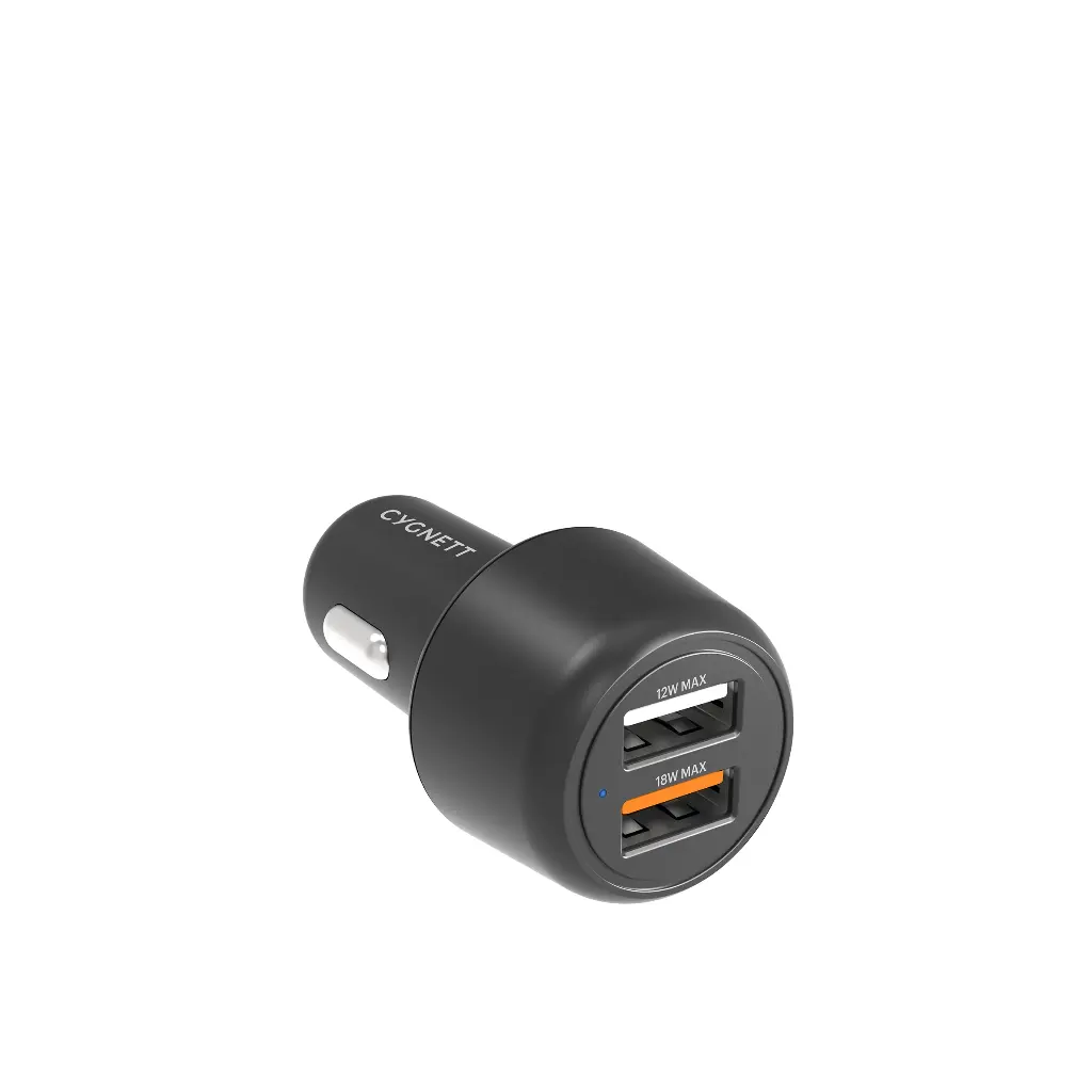 Cygnett 30W Dual Port Car Charger - Black