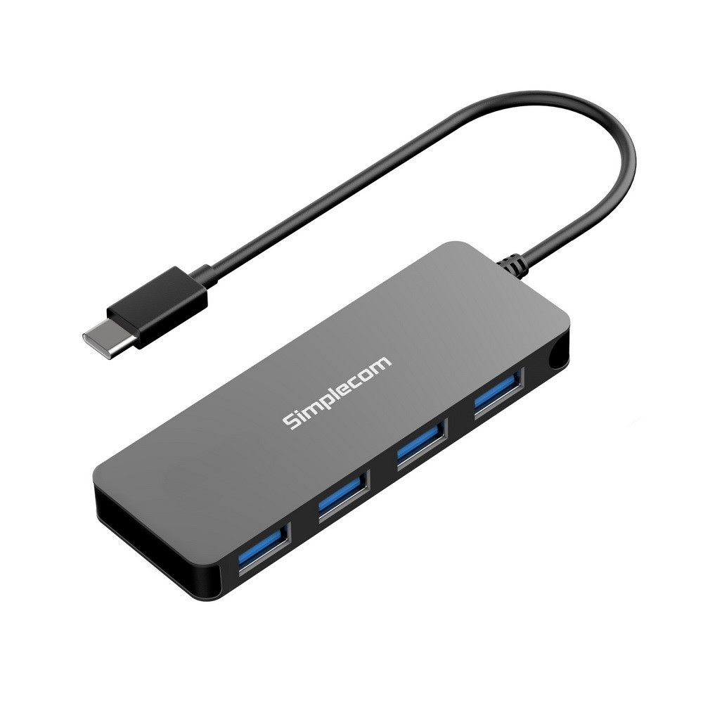 Simplecom Slim USB 3.1 Type C to 4 Port USB 3.0 Hub