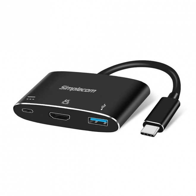 Simplecom USB 3.1 Type C to HDMI USB 3.0 Adapter w/PD