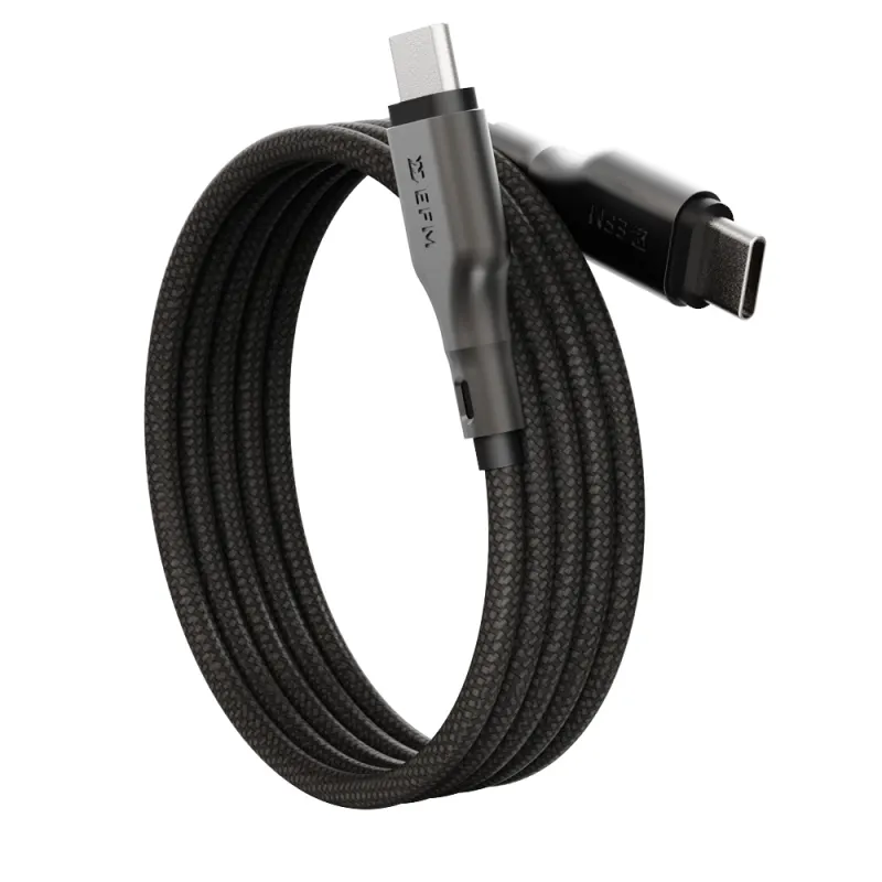 EFM Mag-Coil USB-C to USB-C 1M Cable - Black