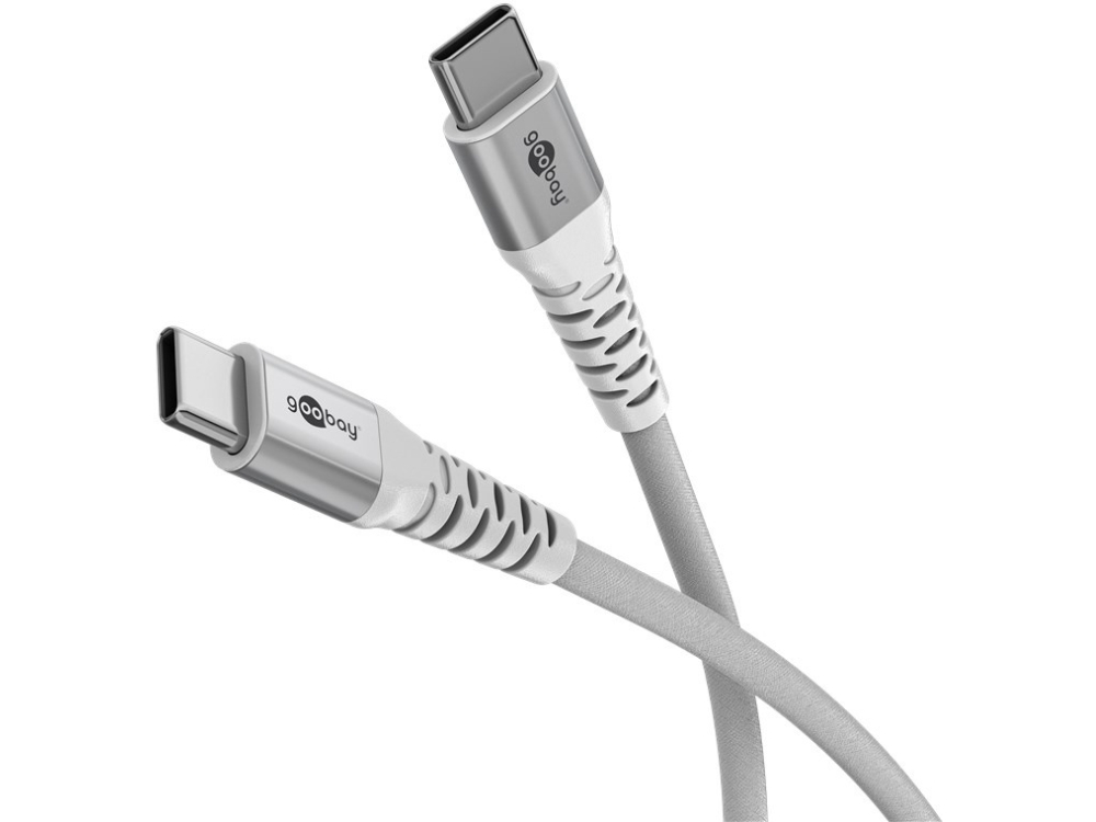 Goobay Supersoft USB-C to USB-C (v2.0) Cable 1m - White (NRP)