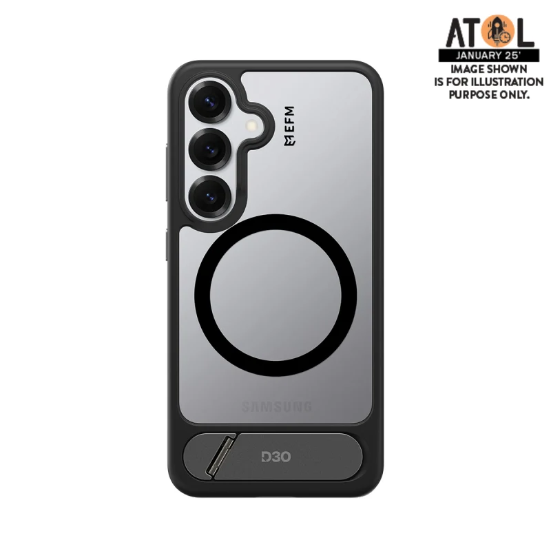 EFM Alta Case with D3O BIO For Samsung Galaxy S25 - Black/ Clear