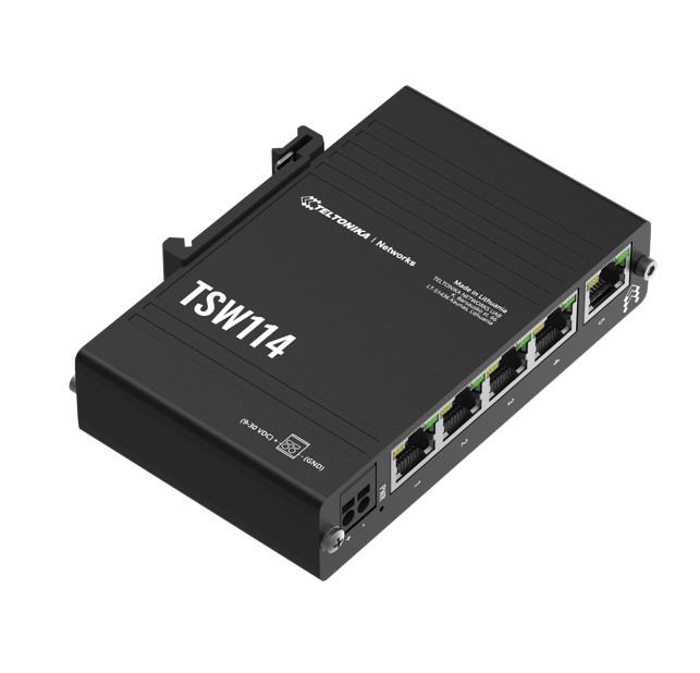Teltonika 5 Port (Non-POE) Gigabit DIN Rail Ethernet Switch (No PSU)