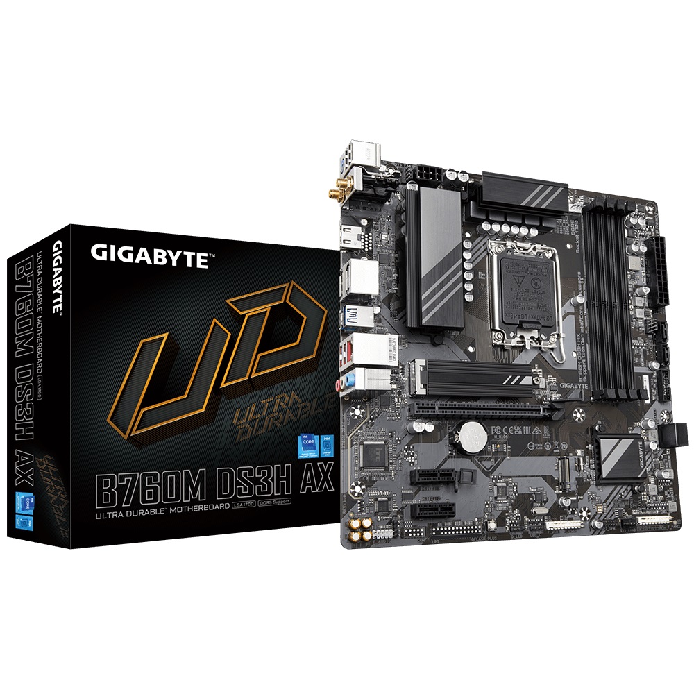 Gigabyte B760M DS3H AX mATX Intel LGA 1700 M/B (DDR5)