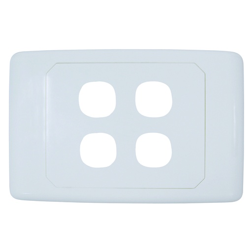 [05MM-WP54] Matchmaster 4 Way Outlet Plate w/3 Blank Inserts