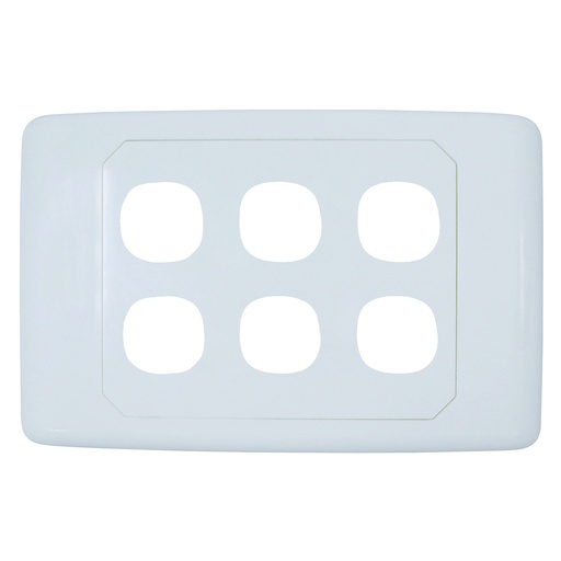 [05MM-WP56] Matchmaster 6 Way Outlet Plate w/5 Blank Inserts