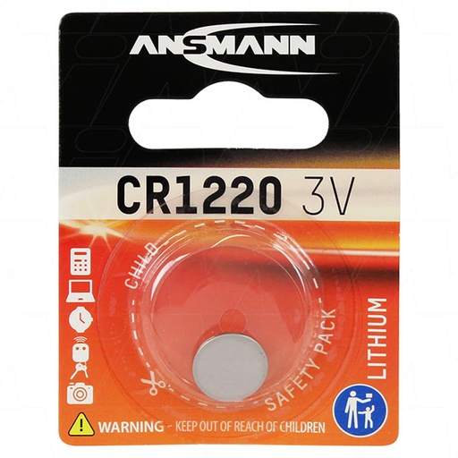 [CR1220-BP1(A)] Ansmann CR1220 Lithium Battery Coin Cell