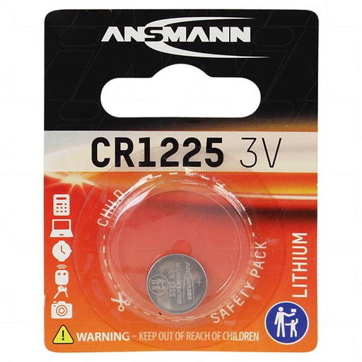 [CR1225-BP1(A)] Ansmann CR1225 Lithium Battery Coin Cell
