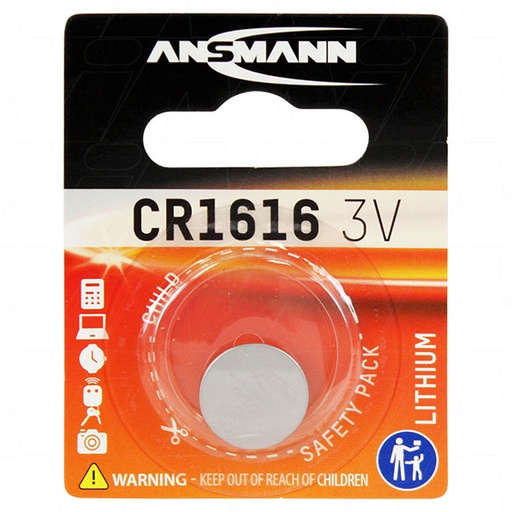 [CR1616-BP1(A)] Ansmann CR1616 Lithium Battery Coin Cell
