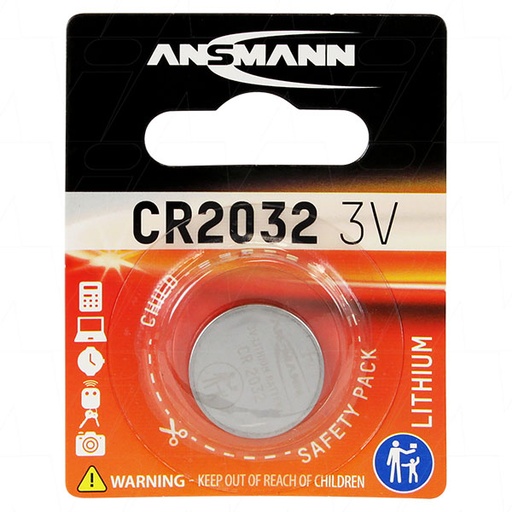 [CR2032-BP1(A)] Ansmann CR2032 Lithium Battery Coin Cell