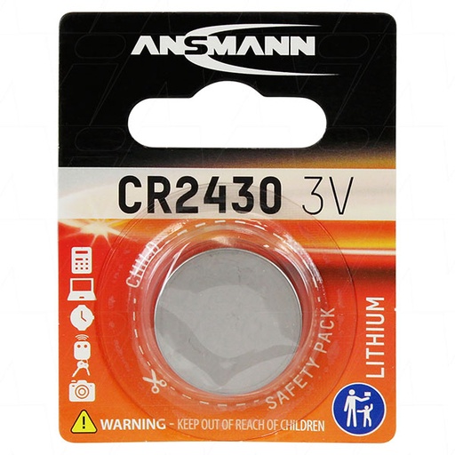 [CR2430-BP1(A)] Ansmann CR2430 Lithium Battery Coin Cell