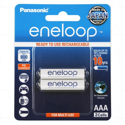 [BK-4MCCE/2BA] Eneloop Rechargeable AAA Batteries - 2 Pack