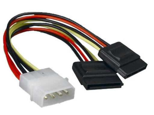 [AT-MOLEX-TO-SATAX2] Astrotek Molex to 2x SATA Power [4 pins to 2x 15 pins]