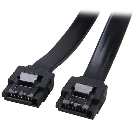 [AT-SATA3NB-180D] Astrotek SATA 3.0 Data Cable 30cm 7 pins Straight to 7 pins Straight w/Latch - Black Nylon
