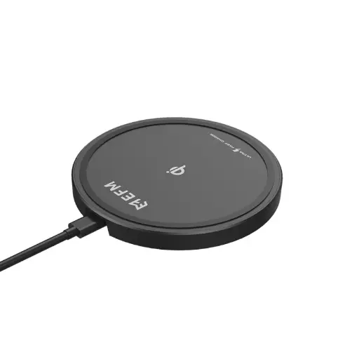 [EFWP15U900BLA] EFM 15W Wireless Charge Pad w/USB to Type-C Charge Cable - Black