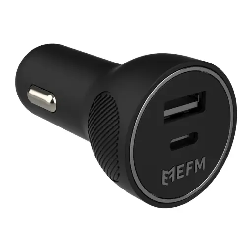 [EFP48WU932BLA] EFM 48W Dual Port Car Charger w/Power Delivery and PPS