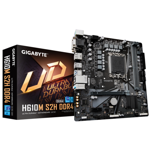 [GA-H610M-S2H-D4-V2] Gigabyte Intel H610M S2H V2 DDR4 Intel H610 mATX MB