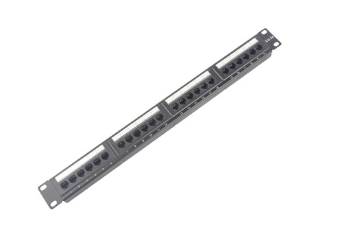 [RCLDR-LB-PP5-24] LDR 24 Port Cat5E Patch Panel Rack Mount - 1U