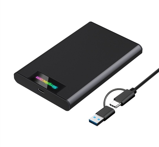 [SE239] Simplecom Tool-free 2.5" SATA HDD SSD to USB-C Enclosure w/RGB Lights USB 3.2 Gen 2