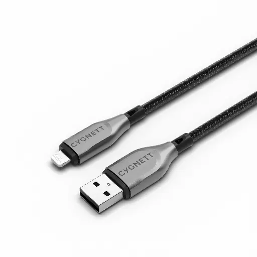 [CY4657PCCAL] Cygnettt Armoured Lightning to USB-A Cable 50cm - Black