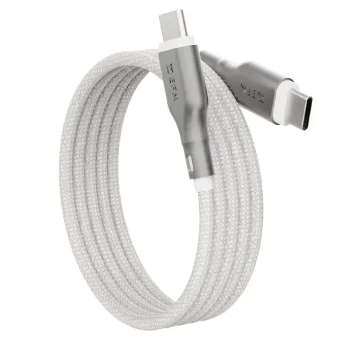 [EFCMP1U990WHI] EFM Mag-Coil USB-C to USB-C 1M Cable - White