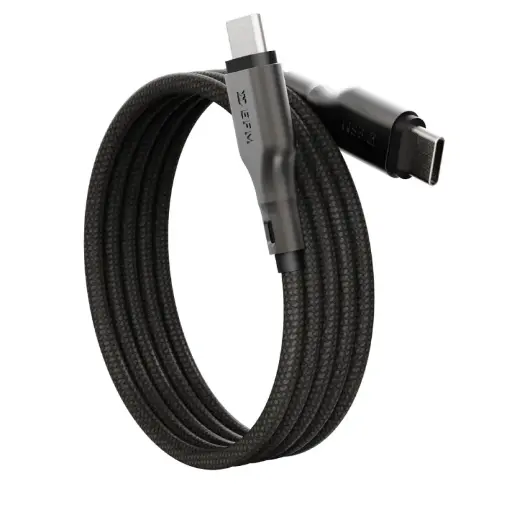 [EFCMP1U990BLA] EFM Mag-Coil USB-C to USB-C 1M Cable - Black
