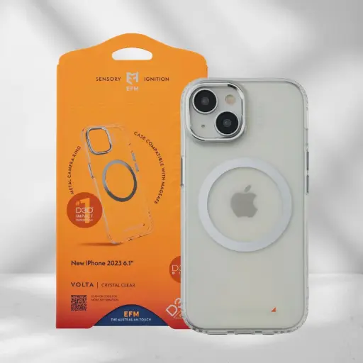 [EFCVTAE605CLE] EFM Volta Case Armour with D3O BIO suits iPhone 15 - Clear