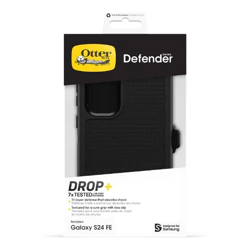 [77-97095] OtterBox Defender Case suits Samsung Galaxy S24FE - Black