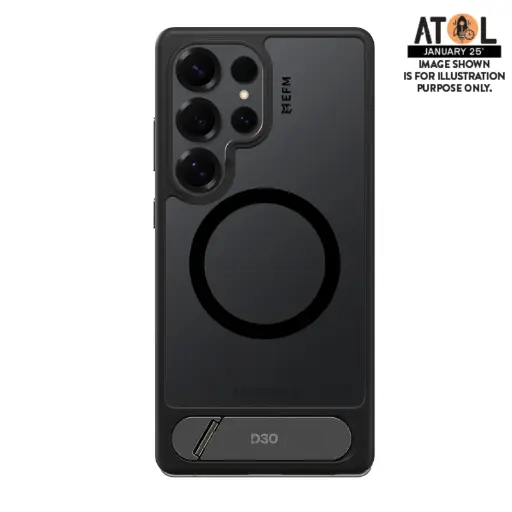 [EFCTASG296BLA] EFM Alta Case with D3O BIO suits Samsung Galaxy S25 Ultra - Black/Clear