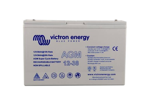 [BAT412038081] Victron Energy 12V 38Ah Sealed Lead Acid Super Cycle Battery 