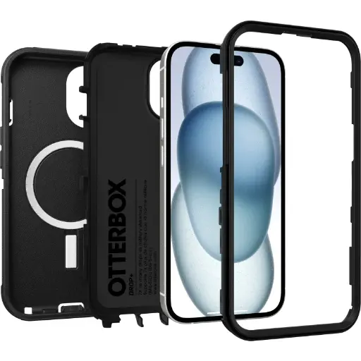 [77-97534] OtterBox Defender MagSafe Case suits iPhone 16e/15/14/13 - Black