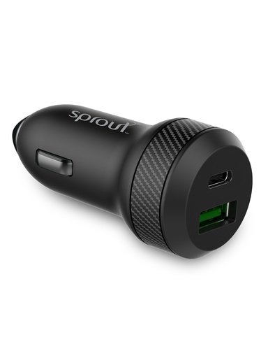 [100249055] Sprout Car Charger Dual Port - Black