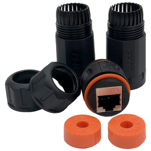 [WPCAT6J] Cat6A RJ45 Inline Coupler (IP68)